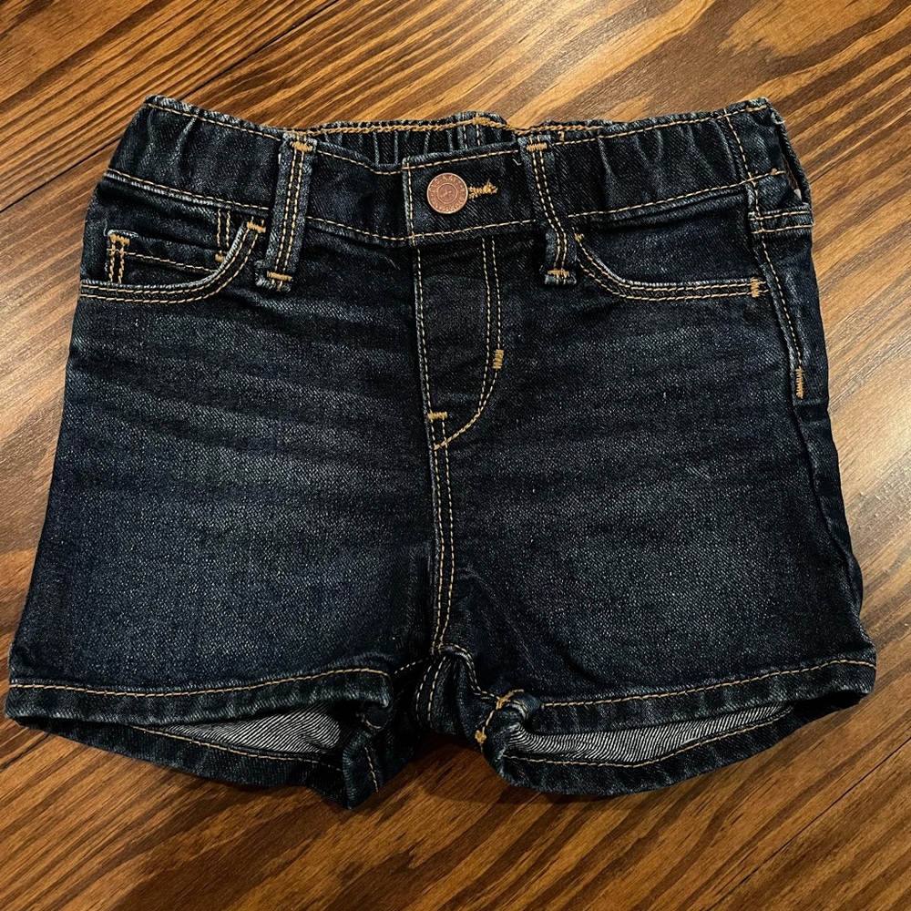 Old Navy Dark Denim Shorties with Contrast Stitching